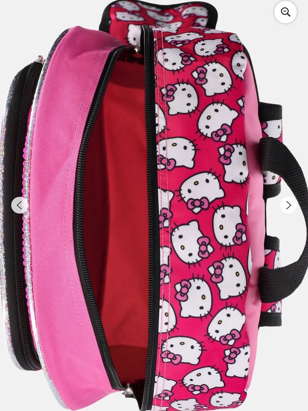 Hello Kitty Pink & Hot Pink Kids Backpack Lunch Bag